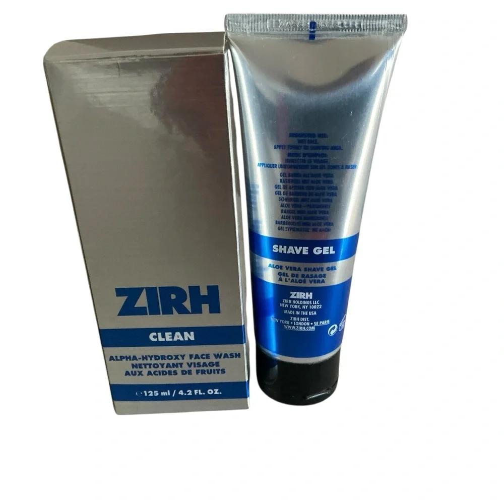 Zirh men’s aloe Vera face wash and shave gel set